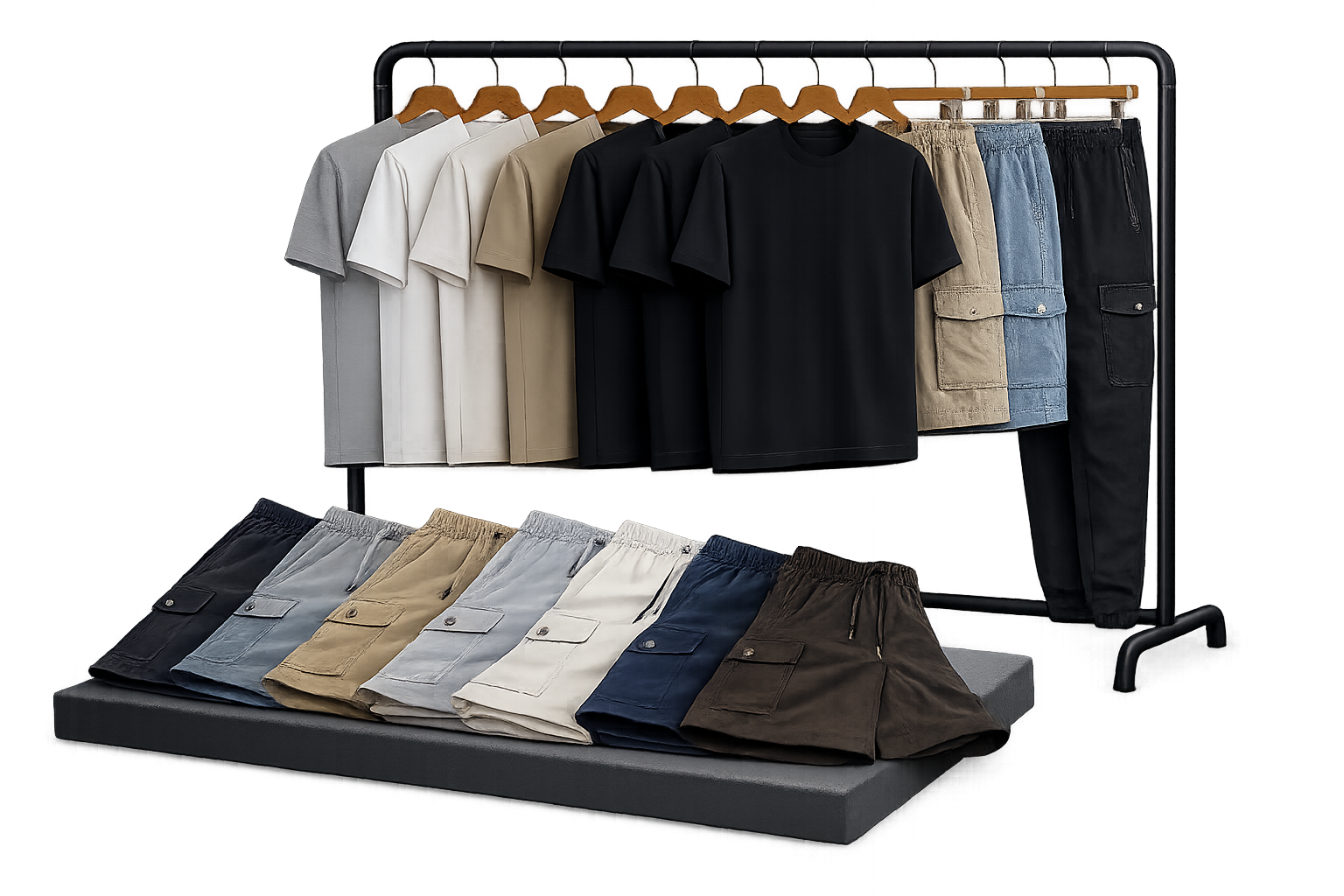 Mix de moda masculina para atacado e revenda na Brazza Outlet